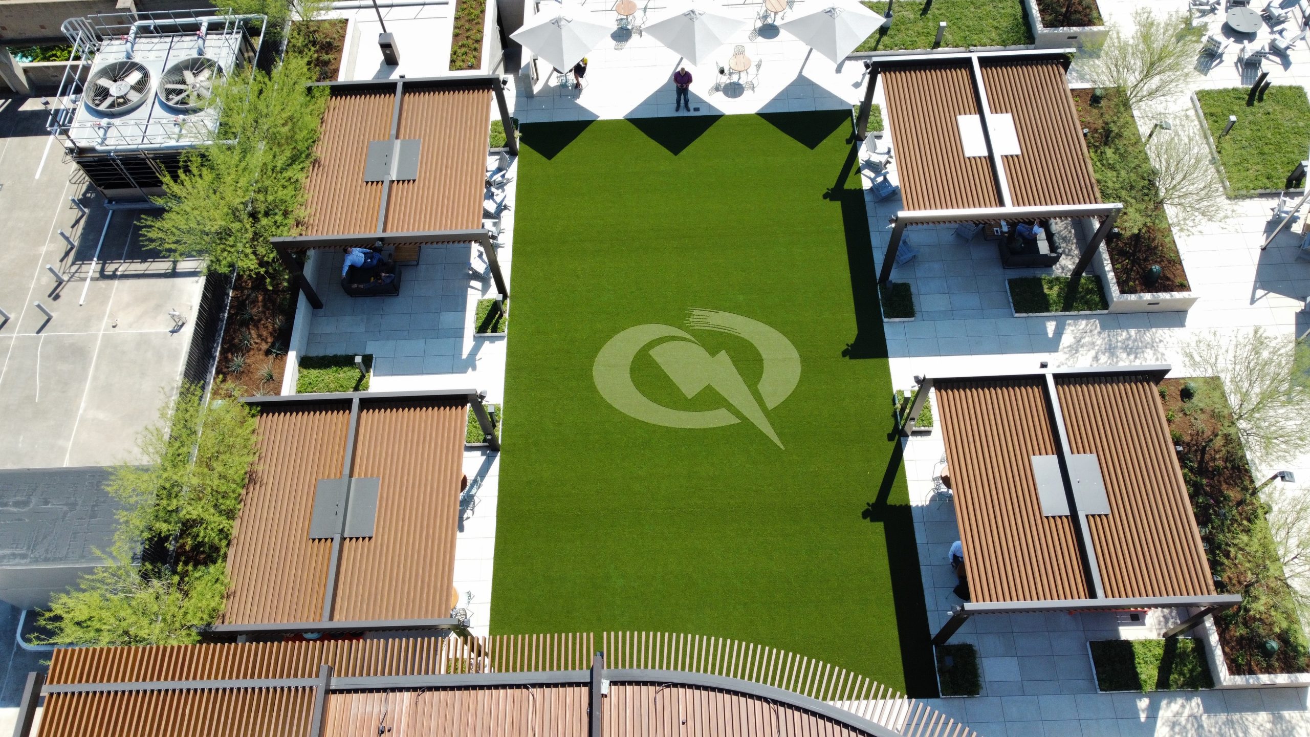 Commercial artificial grass rooftop from SYNLawn