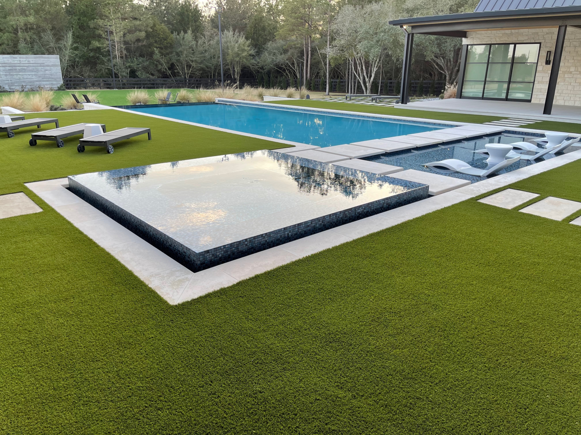 SYNLawn Dallas artificial grass pool installation