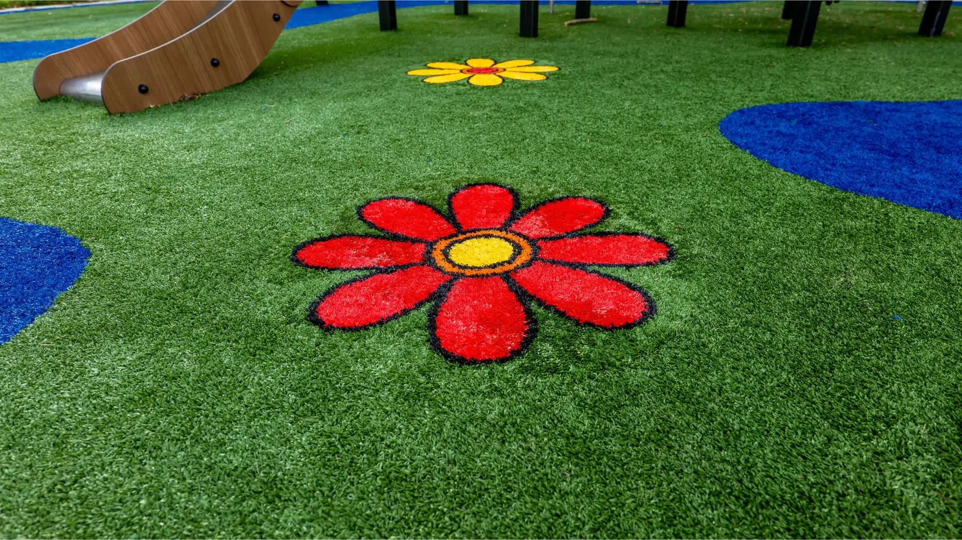 Custom SYNLawn Dallas Playground Turf Inset