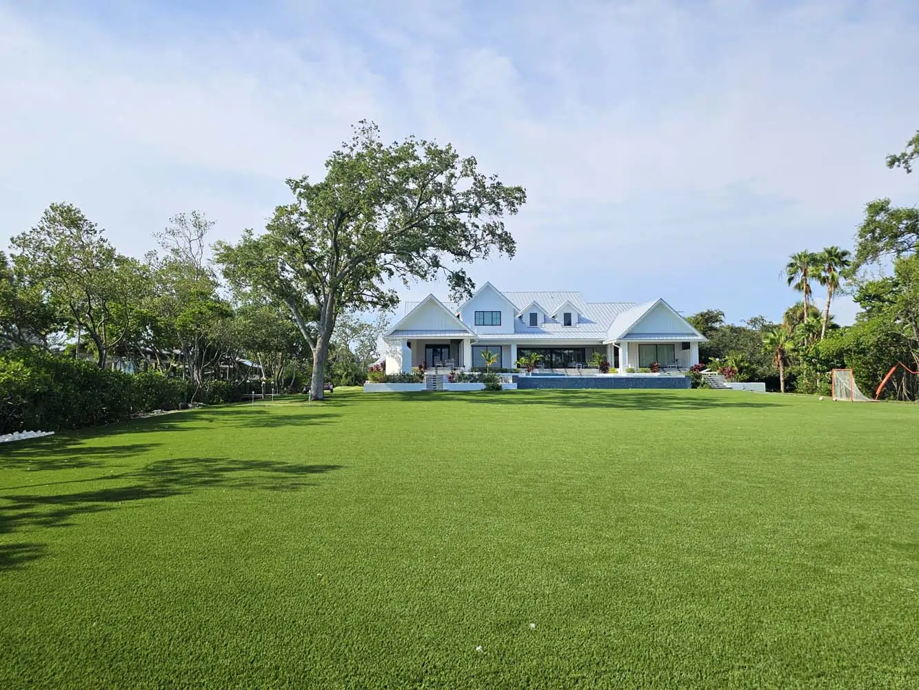 residential artificial turf installation