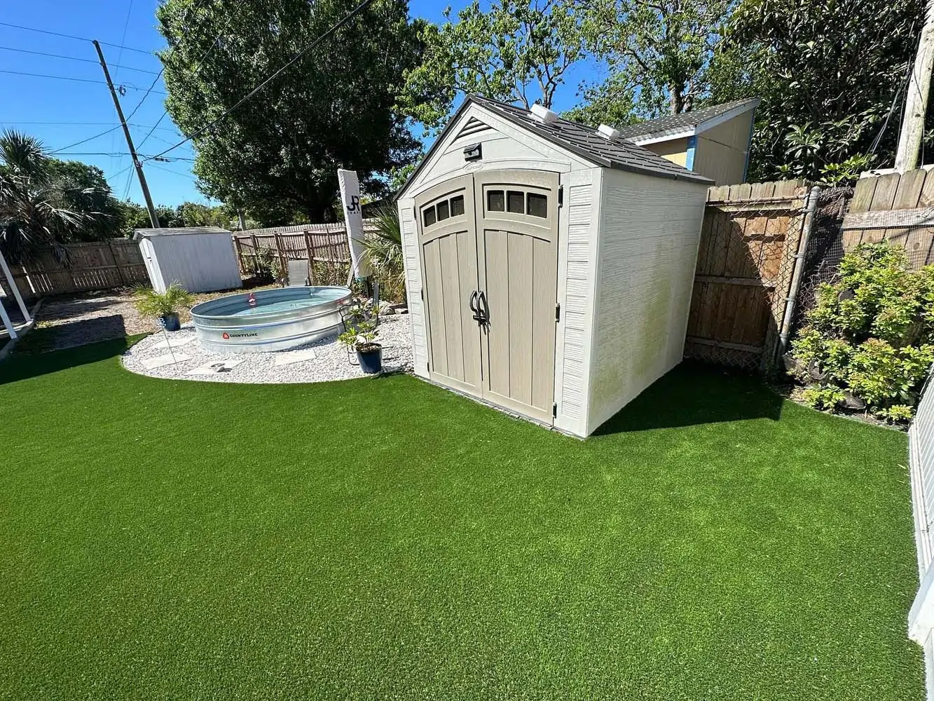 residential backyard artificial turf